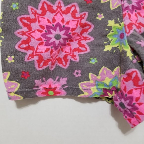 Old Navy shorts 14 Printed Linen Knight Time floral mandala print adjustable - Picture 5 of 16